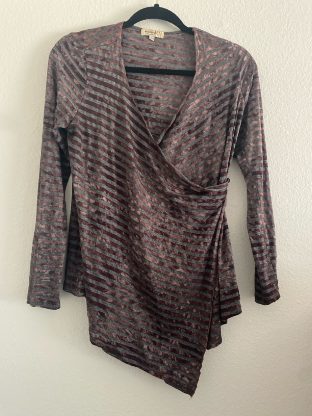 One World Top Blouse Fairy Grunge Goth Asymmetrical Hem